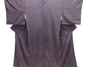 アンティーク　菱模様織り出し手織り紬着物